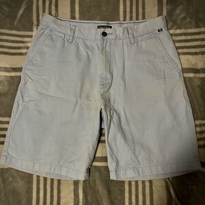 NAUTICA Men’s Light Blue Flat Front Shorts (Size - 33)